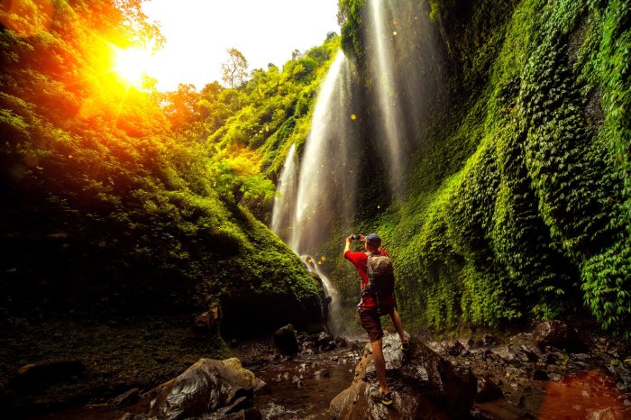 Air terjun dekat bromo