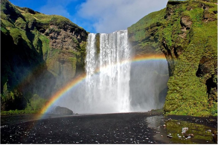 Waterfall rainbow colorful flickr article wallpaper landscape